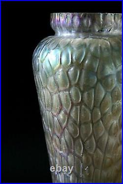 Vase Verre Irise Art Nouveau