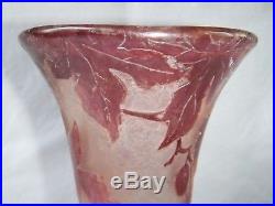 Vase ancien Legras collection modèle rubis art nouveau 35 cm soliflore