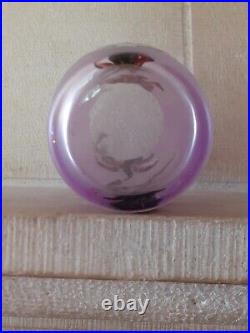 Vase ancien Verre émaillé Art Nouveau décor de Fleurs Signé LEGRAS orchidées