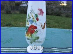 Vase ancien verre opalin Art Nouveau XIXe siècle Antique Art Nouveau opaline