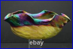 Vase coupe verrerie Bohème verre Johann Loetz art nouveau, Bohemian glass