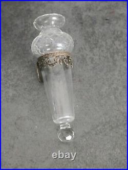 Vase de voiture en Cristal Taillé époque 1900 Art Nouveau