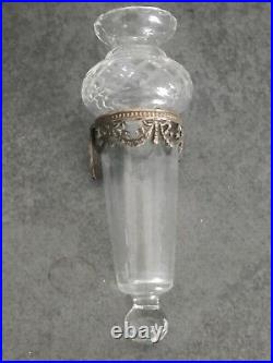 Vase de voiture en Cristal Taillé époque 1900 Art Nouveau