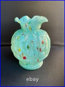 Vase en verre à fond bigarré Art nouveau