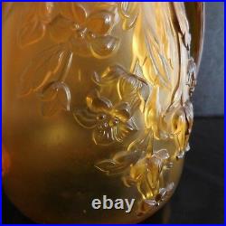 Vase en verre fait main vintage art nouveau déco design XXe PN France N2915