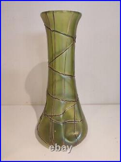 Vase en verre irisé art nouveau, jugendstil, Pallme Konig, Loetz, Kralik, 1900