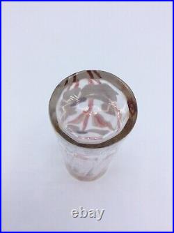 Vase miniature en verre soufflé émaillé à décor floral de Legras Art Nouveau