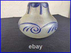 Vase pate de verre art nouveau dégagé a l acide LEGRAS