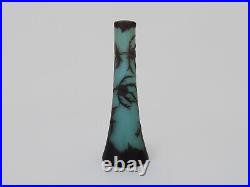 Vase soliflore pâte verre Richard Loetz chardons Art Nouveau XXème