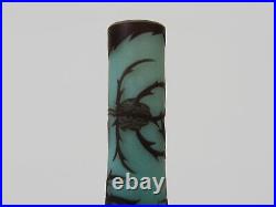 Vase soliflore pâte verre Richard Loetz chardons Art Nouveau XXème