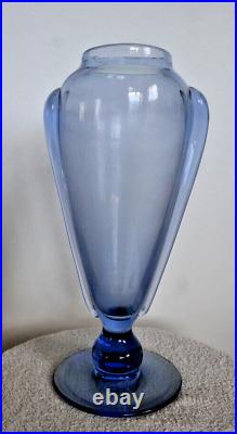 Vase verre 1900 soufflé 33 cm Daum Legras verre français art nouveau gallé