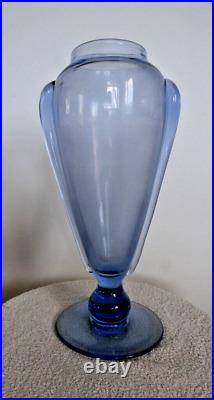 Vase verre 1900 soufflé 33 cm Daum Legras verre français art nouveau gallé