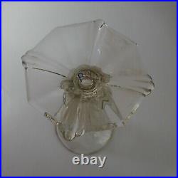 Vase verre cristal original vintage art nouveau déco design XXème France N6040