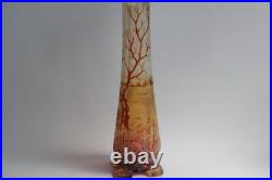 Vase verre émaillé 1900 Art Nouveau (63870)
