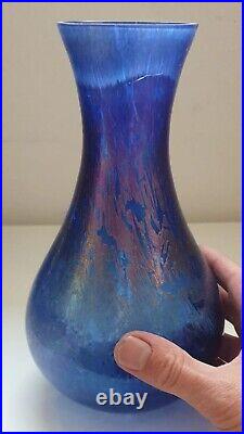 Vase verre irisé bleu violet dlg loetz Wilhelm Kralik Sohn bohemian art nouveau