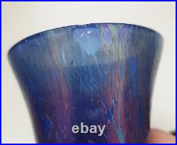 Vase verre irisé bleu violet dlg loetz Wilhelm Kralik Sohn bohemian art nouveau