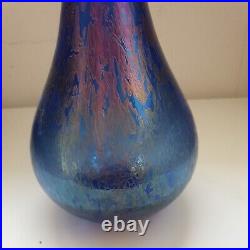 Vase verre irisé bleu violet dlg loetz Wilhelm Kralik Sohn bohemian art nouveau