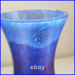 Vase verre irisé bleu violet dlg loetz Wilhelm Kralik Sohn bohemian art nouveau