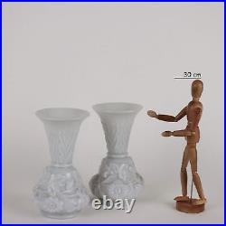 Vases Anciens Art Nouveau'800-'900 Verre Décorations Acanthe